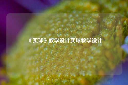 《买球》教学设计买球教学设计