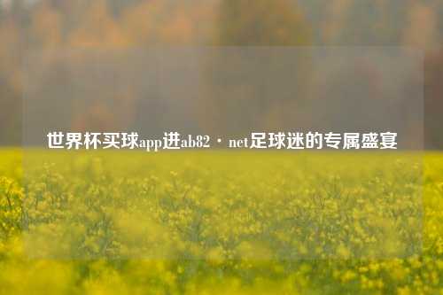 世界杯买球app进ab82·net足球迷的专属盛宴